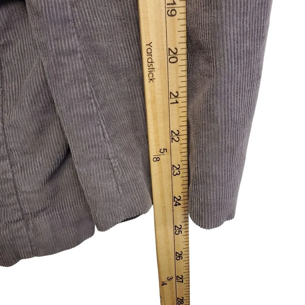 Vintage J CREW Jacket Mens Medium Gray Corduroy Blazer Single Breasted Preppy